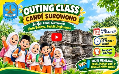 MI ISLAMIYAH 1 GELAR OUTING CLASS DI CANDI SUROWONO, TANAMKAN CINTA BUDAYA DAN KEPEDULIAN LINGKUNGAN