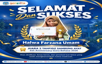 Halwa Farzana Umam Raih Juara 2 Tahfidz Sambung Ayat Tingkat Nasional.